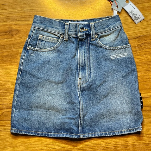 OFF-WHITE C/O VIRGIL ABLOH DENIM MINI SKIRT - Picture 1 of 11